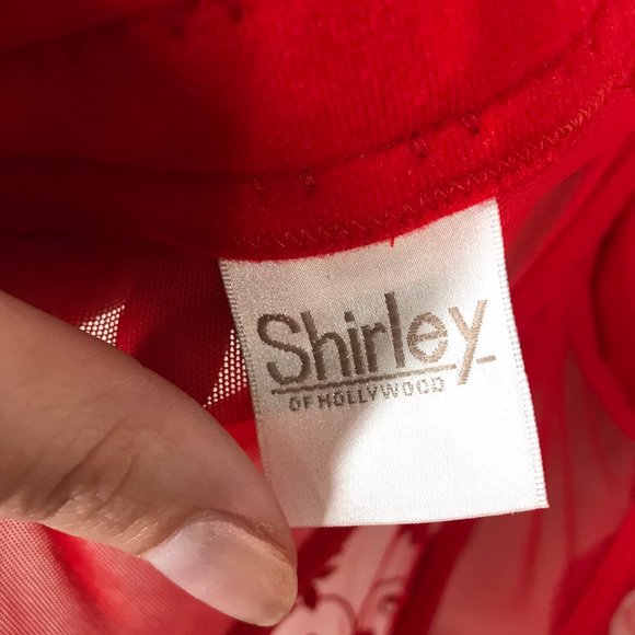 Shirley of Hollywood Red Mesh and Lace Underwire Corset Size 36 - Picture 5 of 6